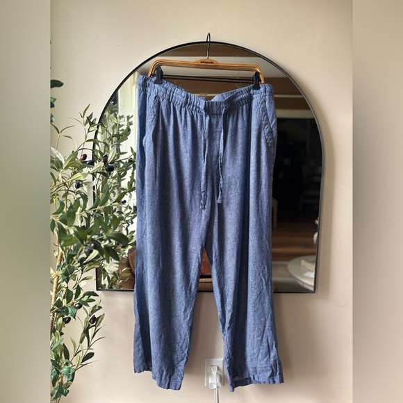 OLD NAVY | high waisted wide leg linen blend pants | size xl - Picture 3 of 4